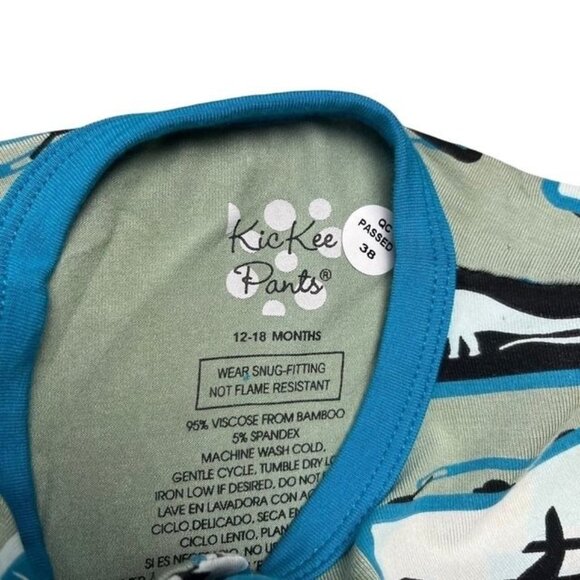 Kickee Pants Silver Sage Lunchboxes Print Footie Size 12-18 Months New - Picture 5 of 5